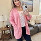 IN STOCK Open Knit Cardigan - Rose