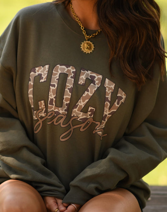 COZY Season Camo Sweatshirt