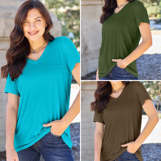 V-Neck Short Sleeve T-Shirt