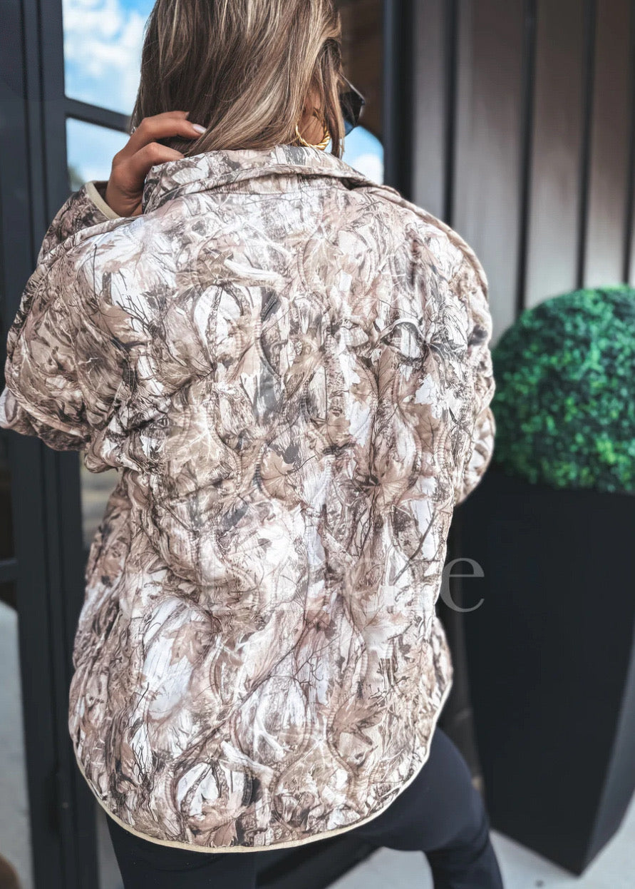 PREORDER: Cozy Puff Jacket in Dark Camo //eta Dec