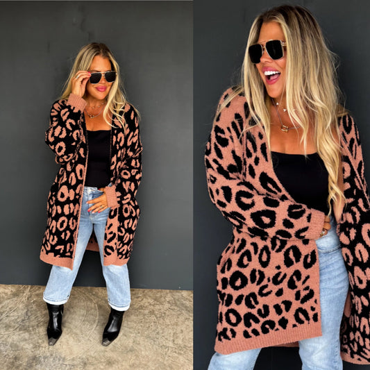 PREORDER: Reversible Cheetah Cloud Cardigan // eta late Nov