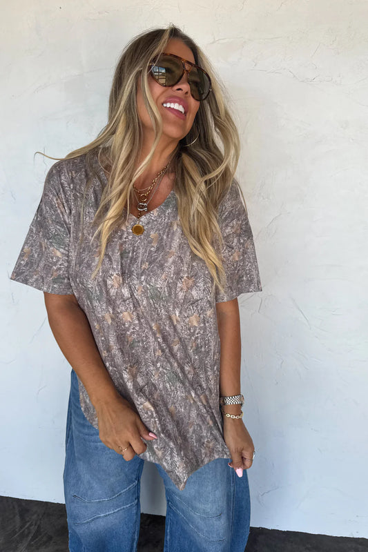 PREORDER: V-Neck Joey Camo Tee // eta Dec