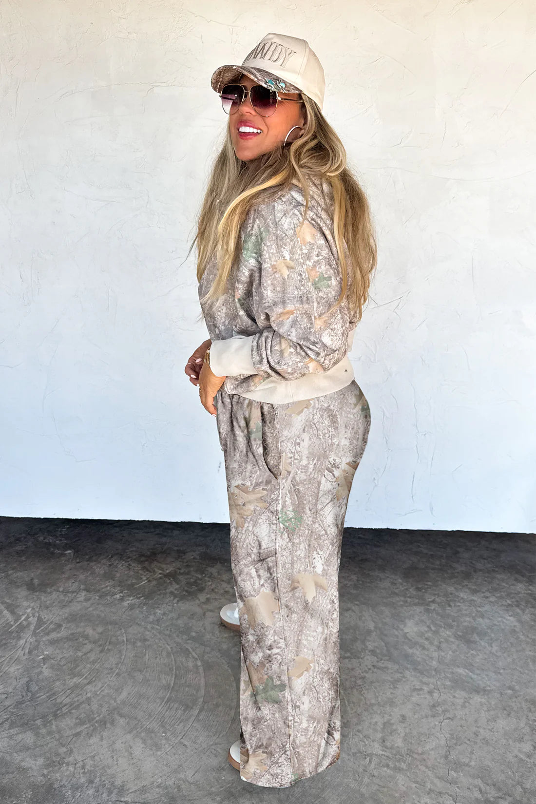 PREORDER: Woodland Camo Wide Leg Sweats // eta Dec