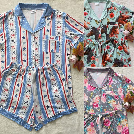 PREORDER: Button Down Short PJ Set // eta May