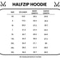 Classic Halfzip Hoodie - Rainbow Stripes and Sun Kissed Coral
