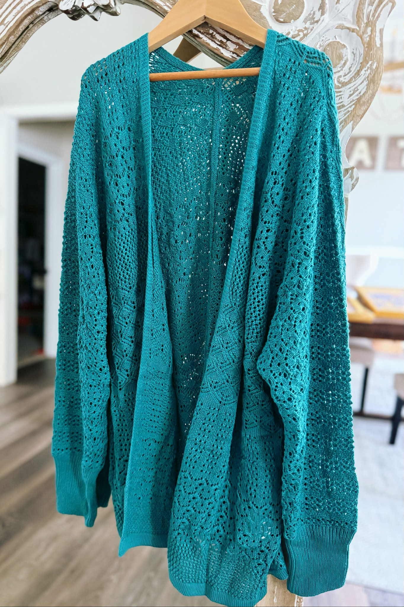 *free ship today* Halle Open Weave Cardigan