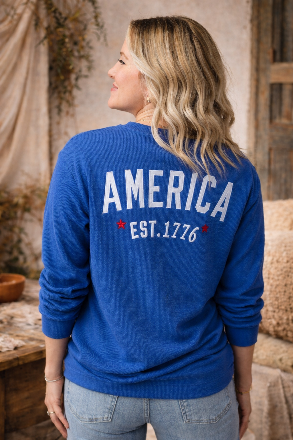 America Pullover - Blue