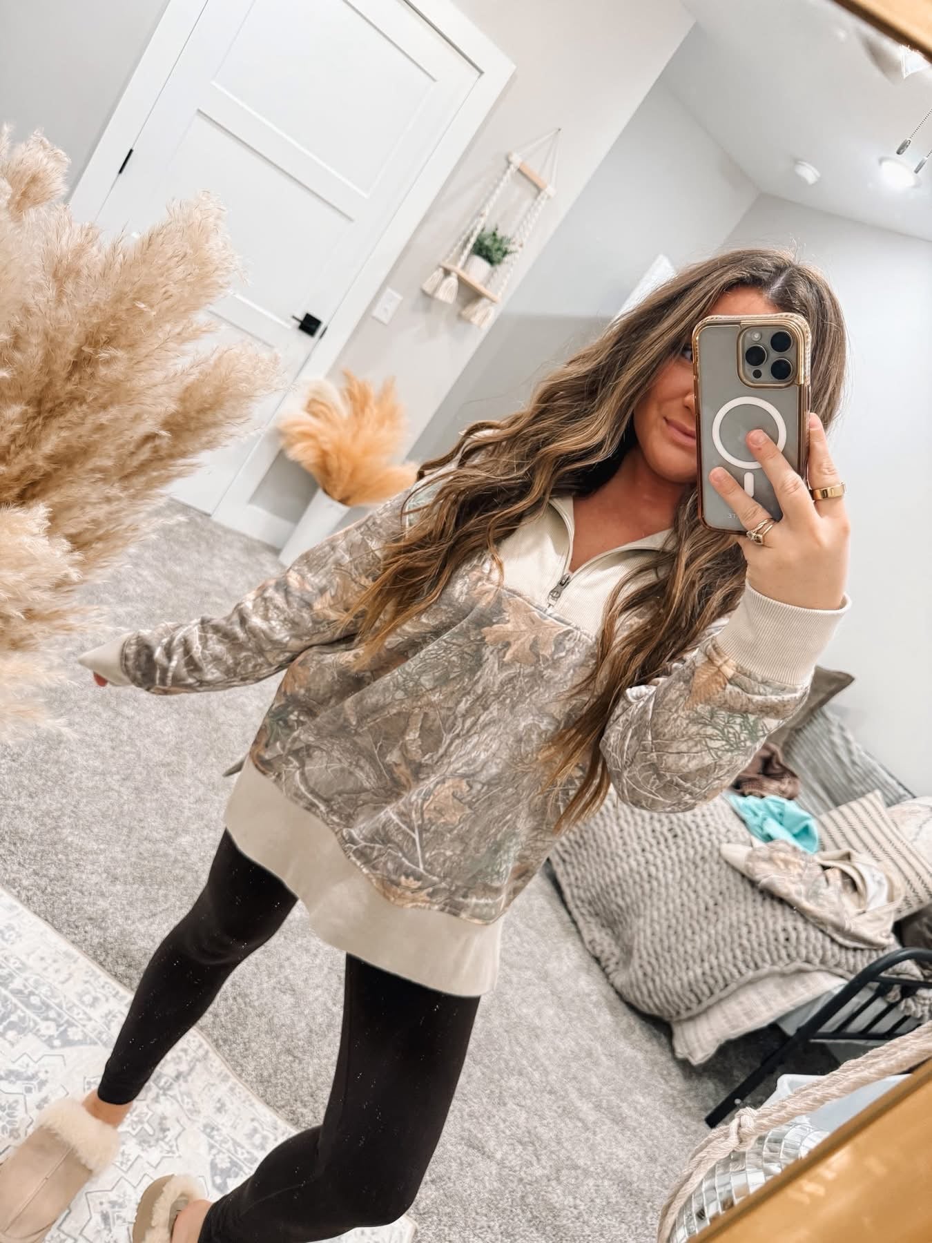 PREORDER: Wren 1/4 Zip Camo Pullover // eta Feb