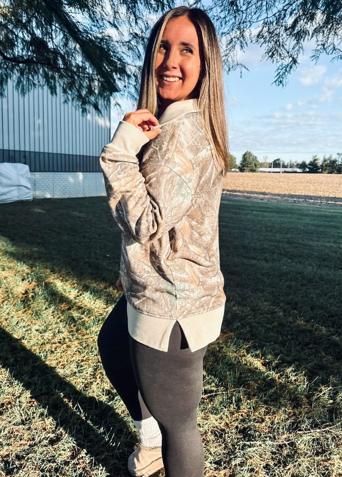 PREORDER: Wren 1/4 Zip Camo Pullover // eta Feb