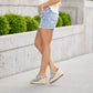 Star & Stripe Fray Hem Denim Shorts - Judy Blue