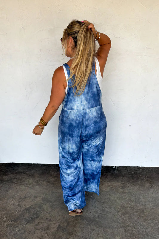 PREORDER: Mock Denim Karli Boho Overalls // eta July