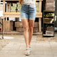 Button Fly Mid Length Denim Shorts - Judy Blue