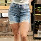 Button Fly Mid Length Denim Shorts - Judy Blue