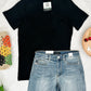 Sophie Pocket Tee - Black