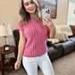 IN STOCK Kelly Knitted Top - Rose