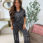 PREORDER: Short Sleeve PJ Set in Deep Wild Animal // eta 3-4 weeks