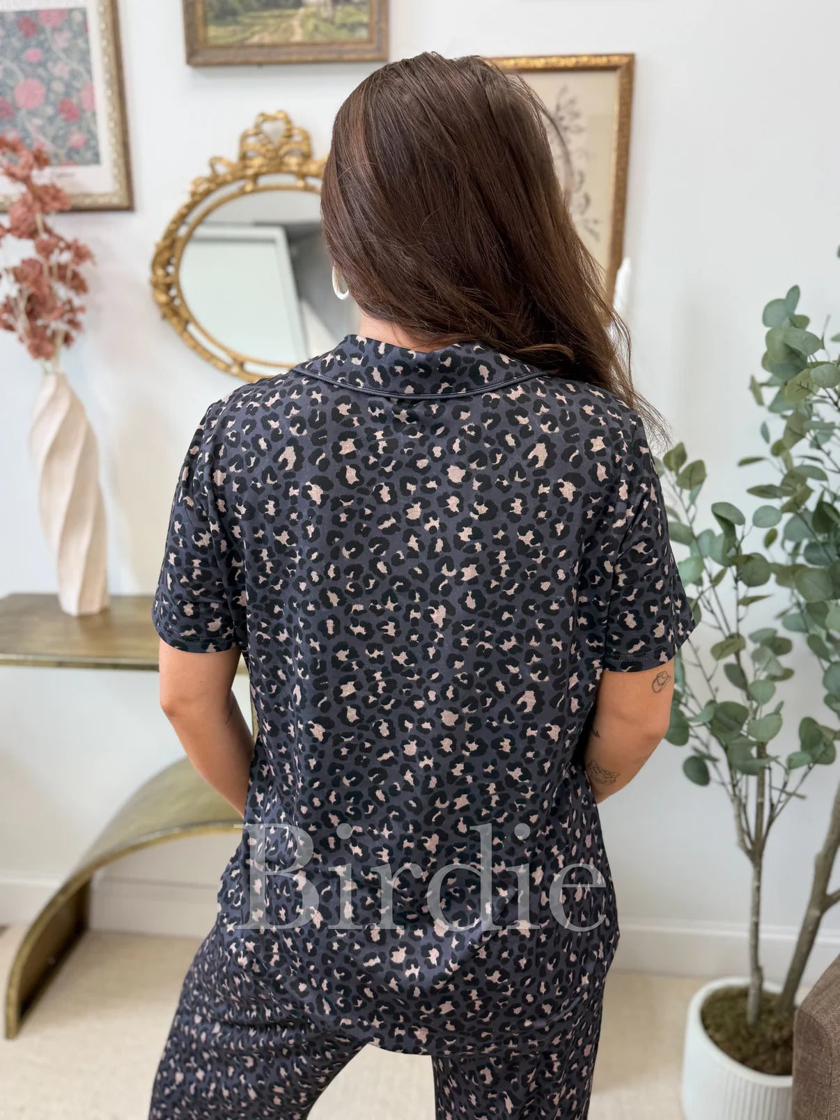 PREORDER: Short Sleeve PJ Set in Deep Wild Animal // eta 3-4 weeks