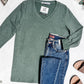 Leah Long Sleeve Top - Green