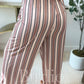 PREORDER: Stretchy Lounge Pants Cocoa Stripe // eta May-June (Copy)