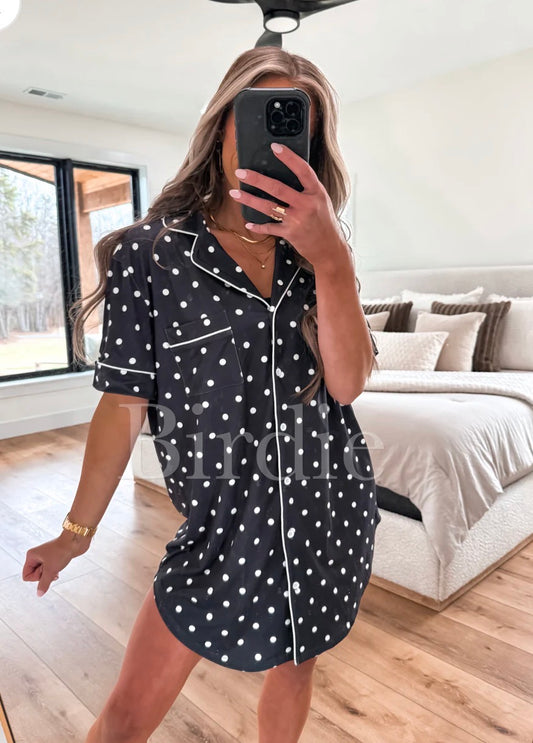 PREORDER: Polka Dot Tee Sleep Dress // eta May