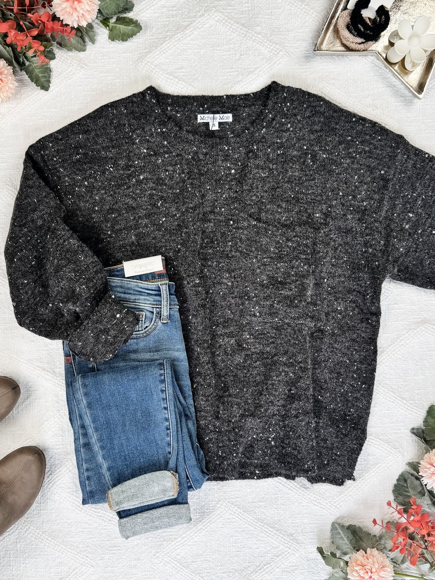 Confetti Sweater - Charcoal