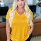 Heart and Soul V-Neck Top in Mustard