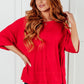 Burning Love Ribbed Dolman Sleeve Top