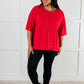 Burning Love Ribbed Dolman Sleeve Top