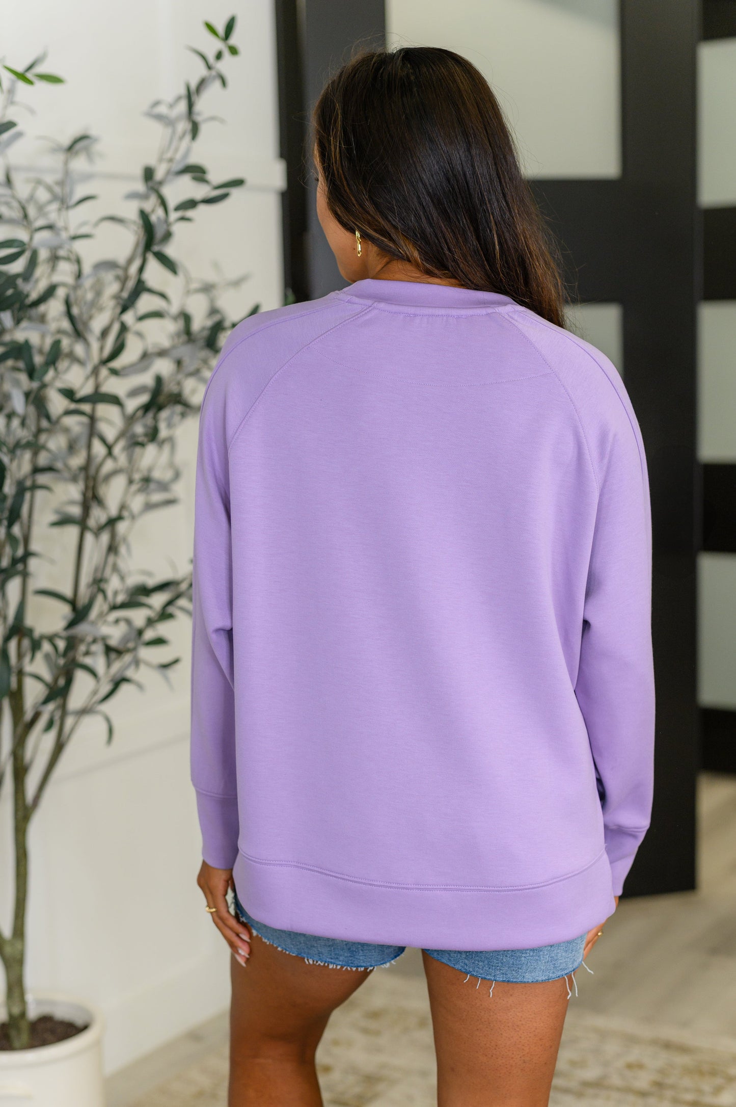 Relaxed Scuba Pullover in Lavender