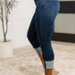 Dark Wash High Rise Double Button Capris - Judy Blue