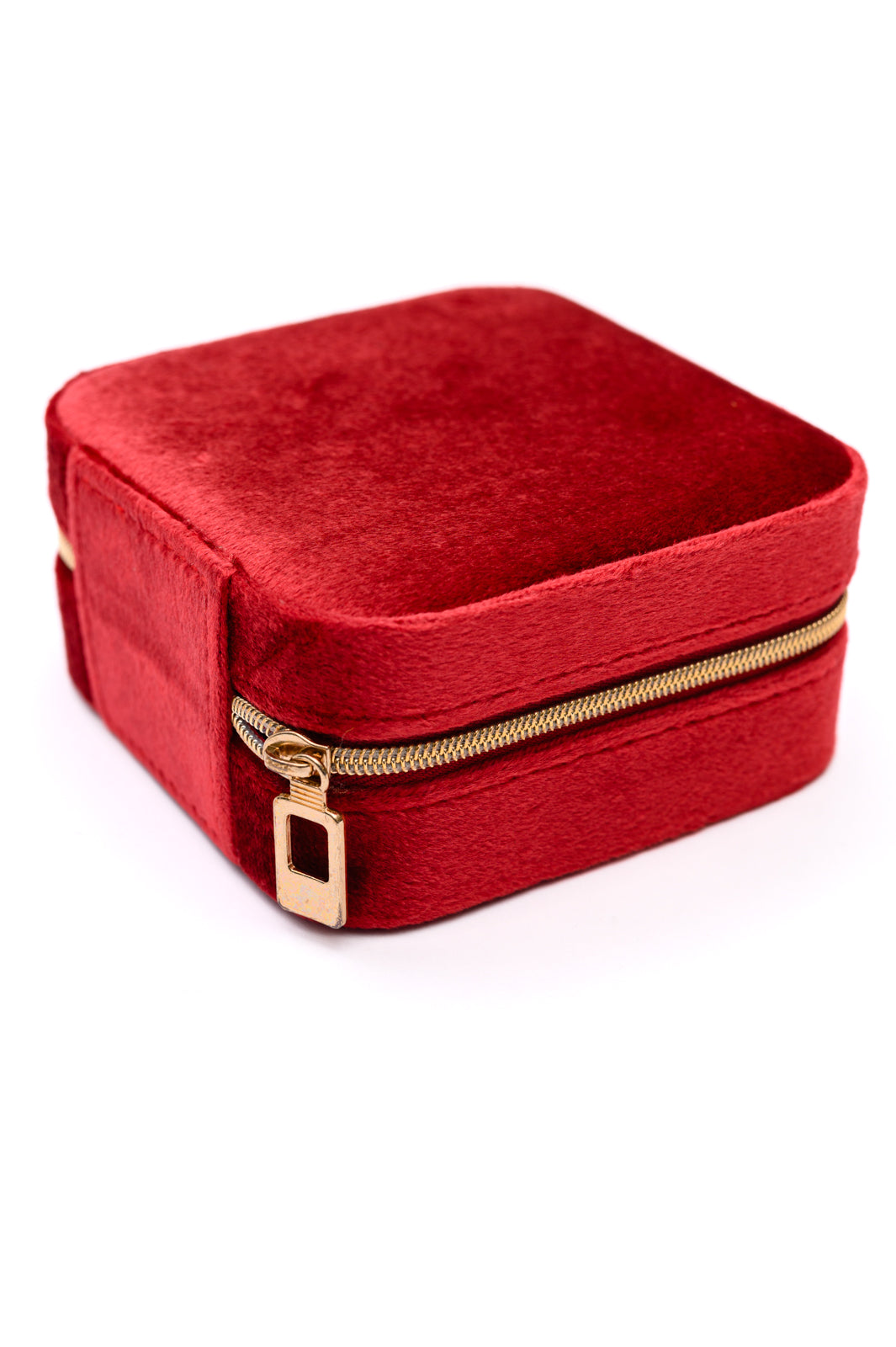 Carry Along Velvet Jewelry Box in Red