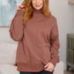 Mock Neck Pullover in Cocoa