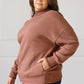 Mock Neck Pullover in Cocoa