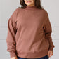 Mock Neck Pullover in Cocoa