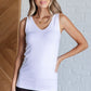 The Basics Reversible Longline Tank in White