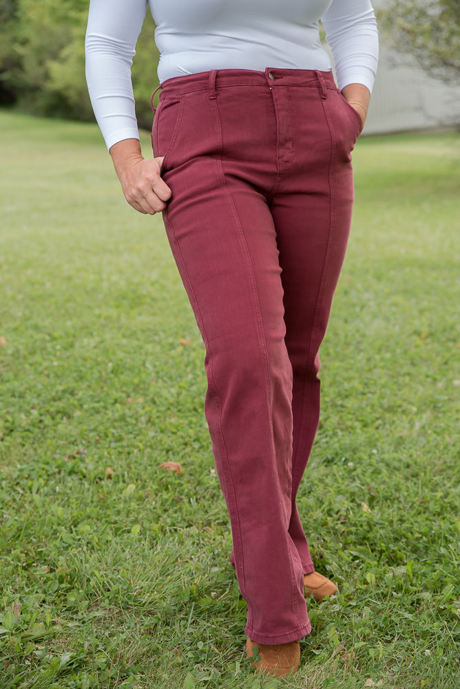 Let’s Wine Straight Leg Jeans - Judy Blue