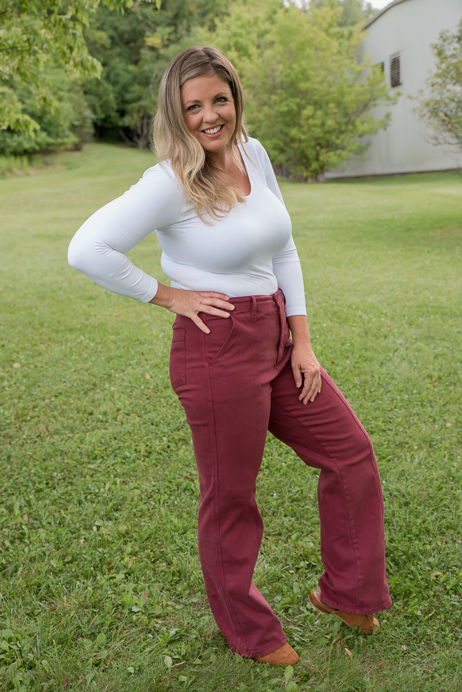 Let’s Wine Straight Leg Jeans - Judy Blue