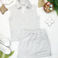 Luxe Collar Tank/Skort Set - Heathered Neutral