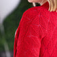 IN STOCK Open Knit Cardigan - Red