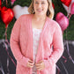 IN STOCK Open Knit Cardigan - Rose