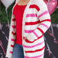 IN STOCK Stripe Cardigan - Valentine's Day