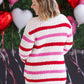 IN STOCK Stripe Cardigan - Valentine's Day