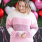 IN STOCK Cozy Block Sweater - Pink Stripes