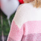 IN STOCK Cozy Block Sweater - Pink Stripes