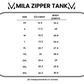 Mila Zipper Tank - Ivory