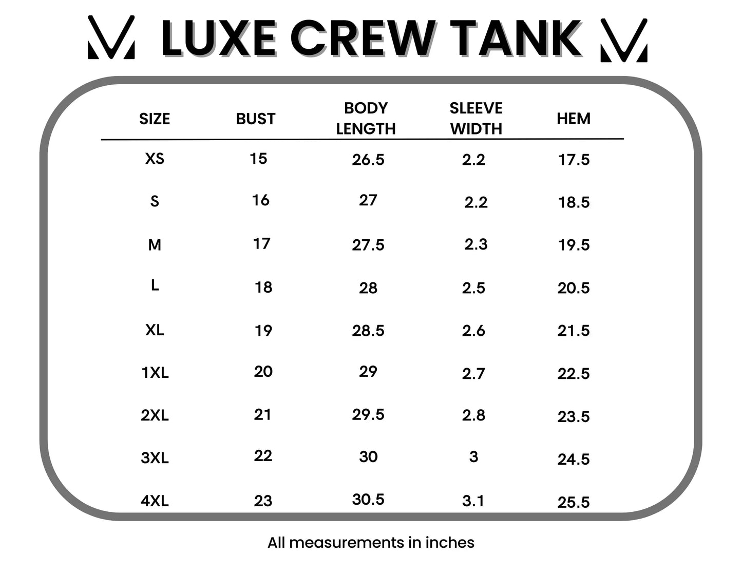 Luxe Crew Tank - Denim