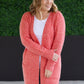 Madison Cozy Cardigan - Cherry Blush