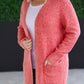 Madison Cozy Cardigan - Cherry Blush