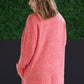 Madison Cozy Cardigan - Cherry Blush