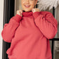 Mock Neck Pullover in Cranberry